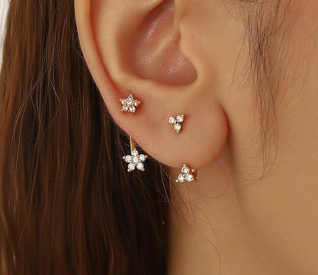 Small Gold Star Stud & Dangle Earrings