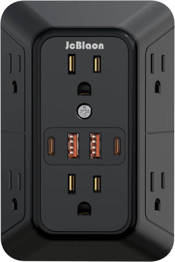 6 Outlet Splitter with 4 USB Ports (2 USB C)