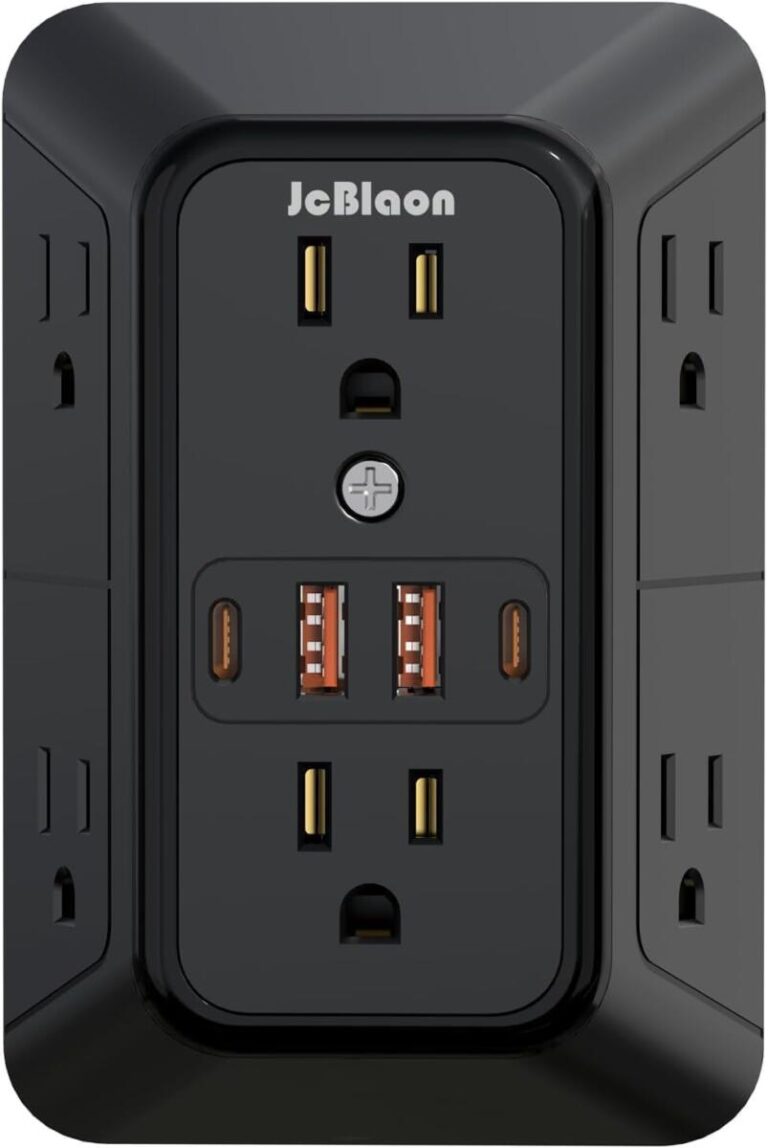 6 Outlet Splitter with 4 USB Ports (2 USB C)