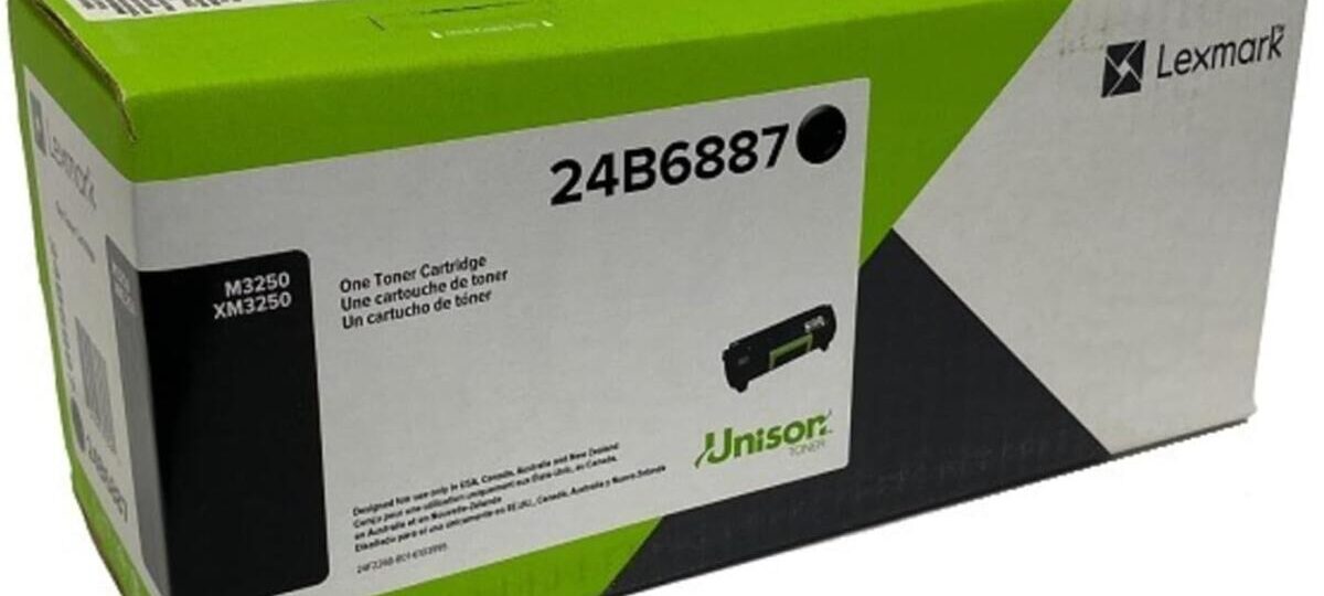 Lexmark 24B6887 M3250 XM3250 Toner Cartridge (Black) in Retail Packaging