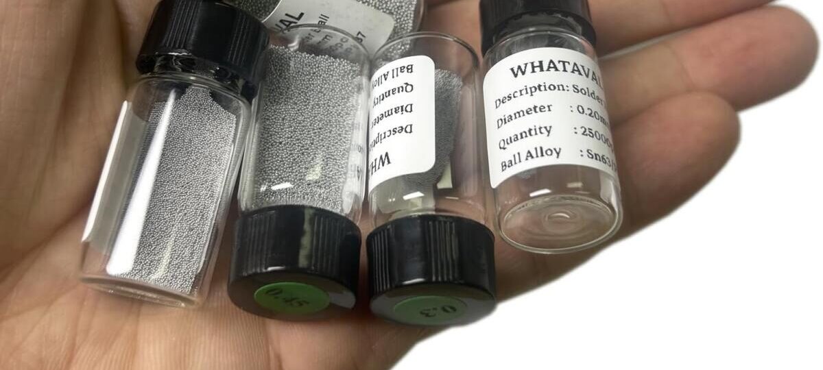 5 Bottle 25K Leaded BGA Soldering Balls, Reball Reballing Tin Ball Sn63% Pb37% (25000pcs/bottle) for GPU CPU IC Chip Soldering Rework
